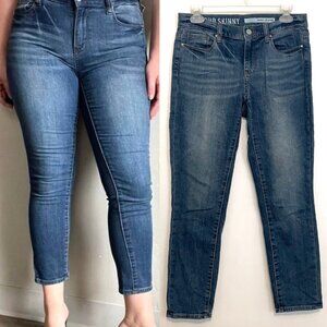 DKNY JEANS Soho Skinny Crop Jean Medium Wash Distressed Cropped Ankle Length ish